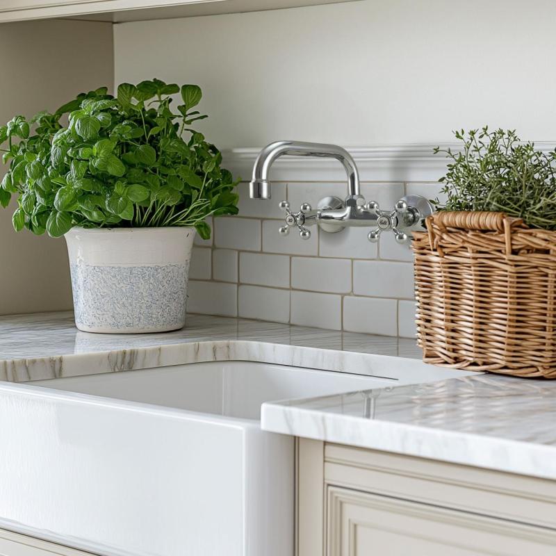 AquaTrimo Vivaldi klassieke keuken muurkraan boven uitloop chroom 21VV7066CM