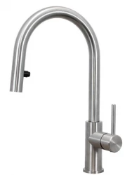 Caressi Stainless steel eenhendel keukenmengkraan RVS met uittrekbare vaatdouceh CA123I U ECO