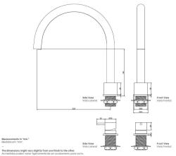 Waterevolution Flow 2-gats keukenmengkraan messing T151LE