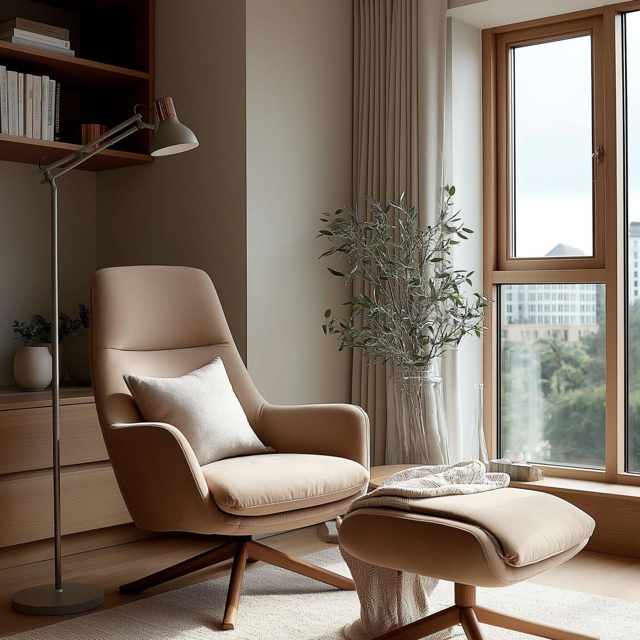 Decor Artemia grijze vloerlamp lange metalen arm doorsnee 16,5 cm 2300 - Productafbeelding 2