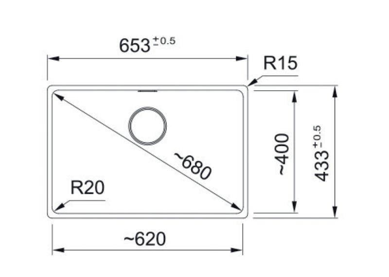 Franke Maris MRG 110-62 Fragranite matt black spoelbak onderbouw