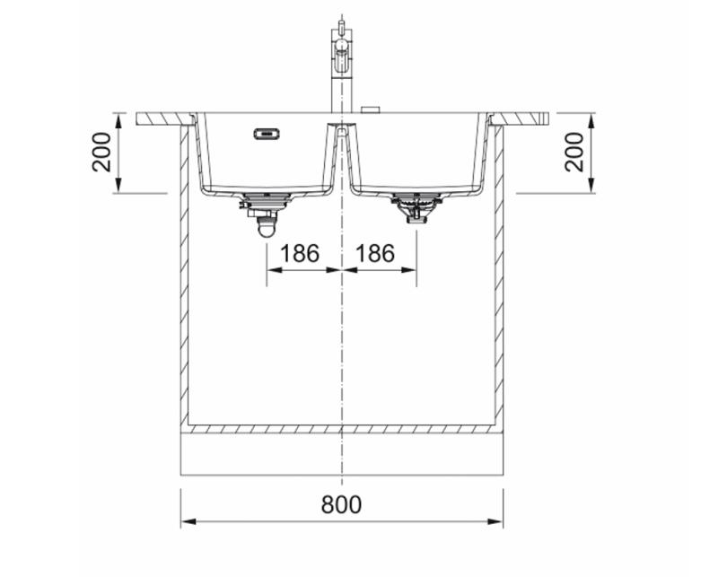 Franke Maris MRG 120-35-35 Fragranite onyx dubbele spoelbak onderbouw