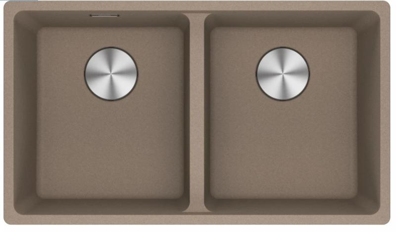 Franke Maris MRG 120-35-35 Fragranite Oyster dubbele spoelbak  onderbouw