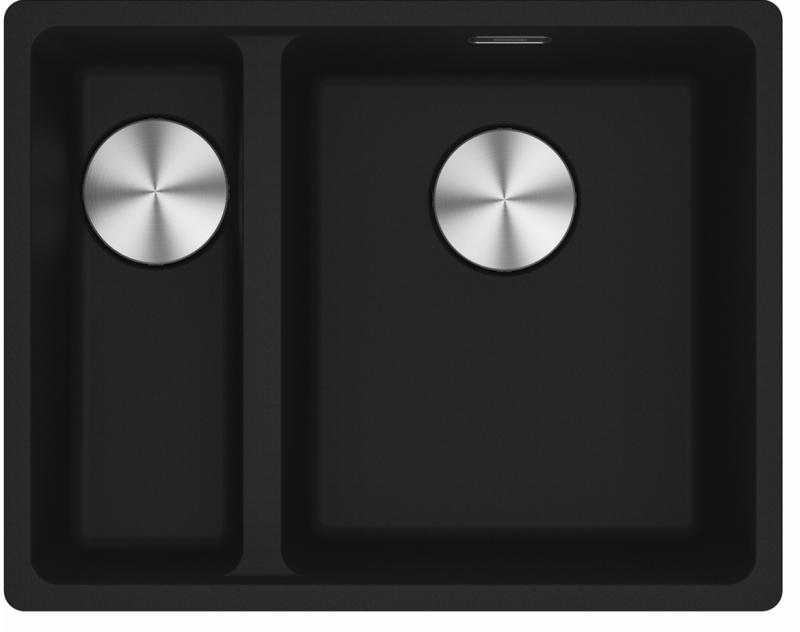 Franke Maris MRG 160-34-15 Fragranite Matt black spoelbak Bak Rechts onderbouw