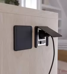 Indux Flip mat zwart Randaarde inbouw Stopcontact met 2xUSB A, 1xRJ45 en 1 HDMI aansluiting 1208957917