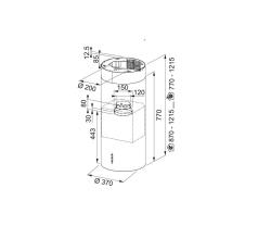 Franke Mythos Tube vrijhangende RVS afzuigkap plafondbevestiging 37cm doorsnee 335.0588.221