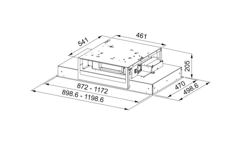 Franke Mythos plafondunit wit glas afzuigkap 90cm 350.0679.883