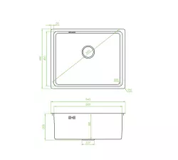 Aquadesign R25 steel opbouw, onderbouw en vlakinbouw spoelbak RVS 50x40cm 1208958208