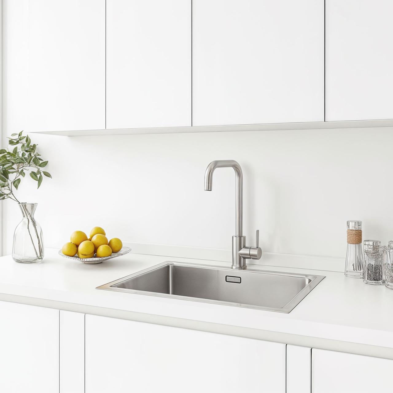 Ausmann Inox Square keukenkraan draaibare uitloop volledig RVS 1208958309 - Productafbeelding 2