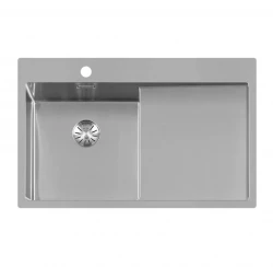 Lorreine SP serie RVS spoelbak 86x51 cm met kraangat bank 40SPDB-R