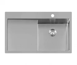 Lorreine SP serie RVS spoelbak 86x51 cm met kraangat bank 40SPDB-L