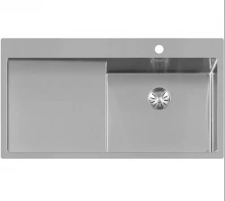 Lorreine SP serie RVS spoelbak 100x51 cm met kraangat bank 50SPDB-L