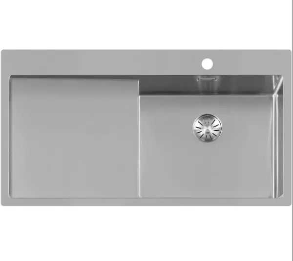 Lorreine SP serie RVS spoelbak 100x51 cm met kraangat bank 50SPDB-L