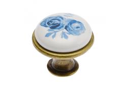 Porcelain knob 728-J4 antique brass A-Blue Rose 1208959149