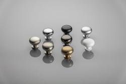 Steel knob BERGAMO brushed steel 1208959157