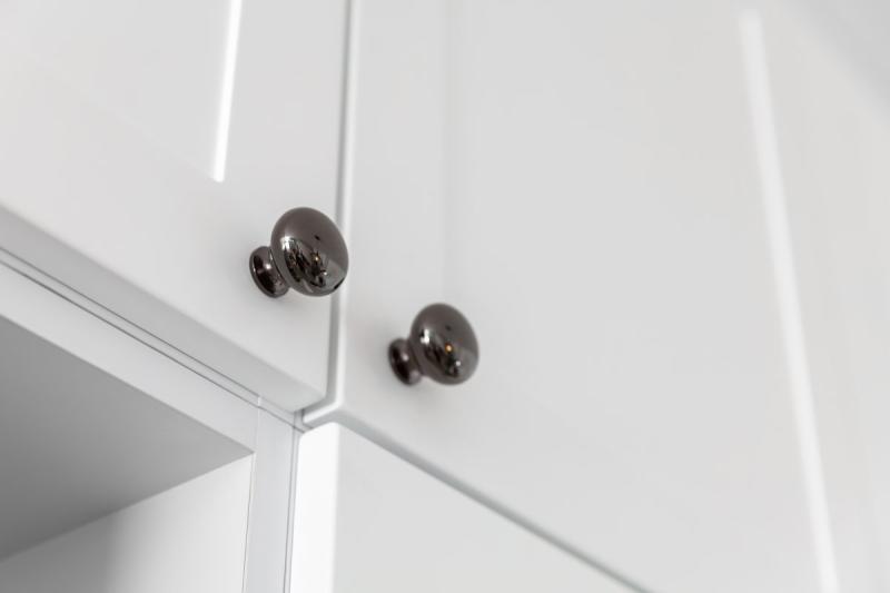 Steel knob BERGAMO black chrome 1208959159