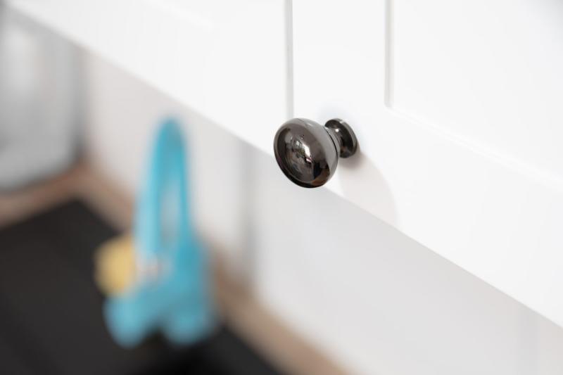 Steel knob BERGAMO black chrome 1208959159