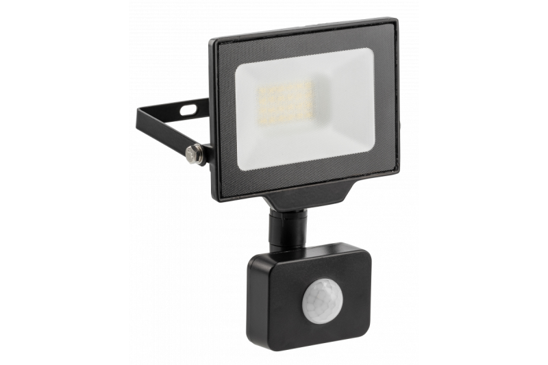 G-TECH LED floodlight with motion sensor,20W,2000lm,AC220-240V,50/60 Hz,PF>0,9,RA>80,IP65,120°,4000K,black 1208959174