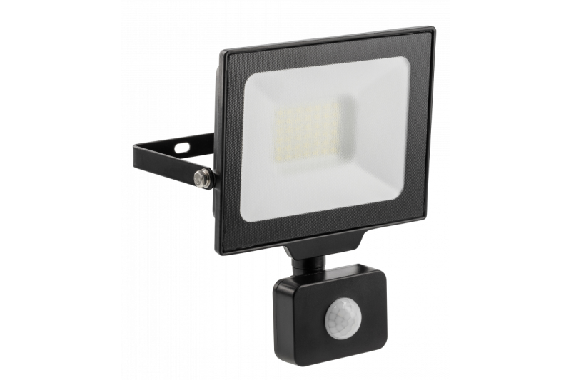 G-TECH LED floodlight with motion sensor,30W,3000lm,AC220-240V,50/60 Hz,PF>0,9,RA>80,IP65,120°,4000K,black 1208959176