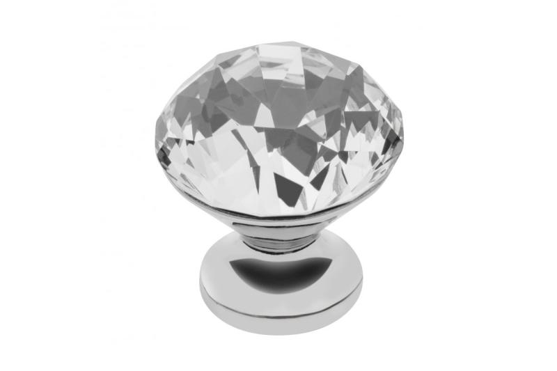 Zamak knob Crystal Palace B 30mm chrome + CRYSTAL 1208959272