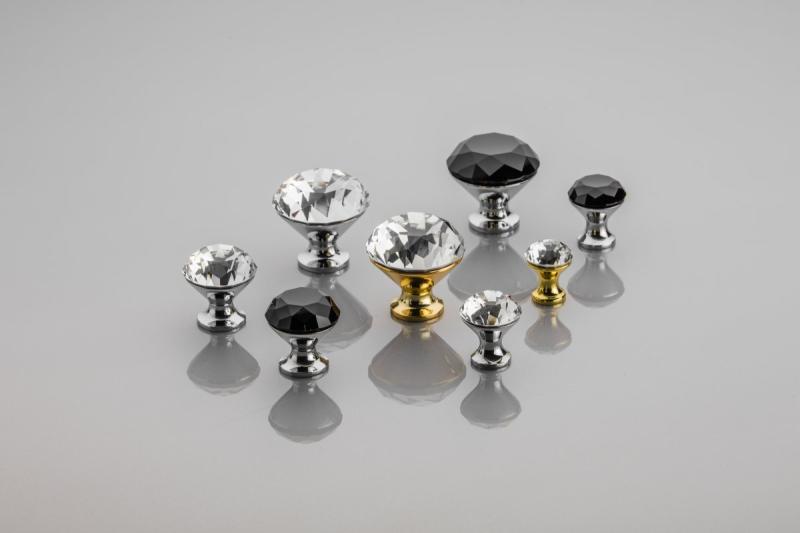 Zamak knob Crystal Palace B 30mm chrome + CRYSTAL 1208959272