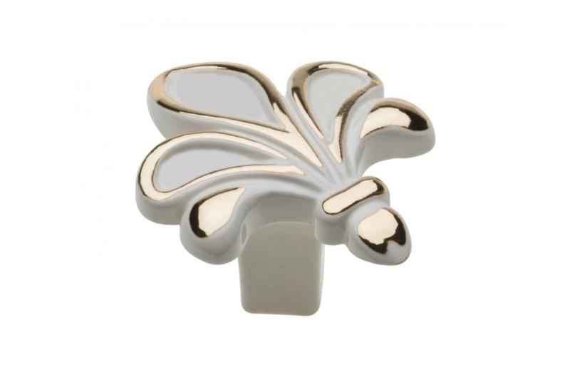 Zamak handle ROYAL3  white/gold 1208959310