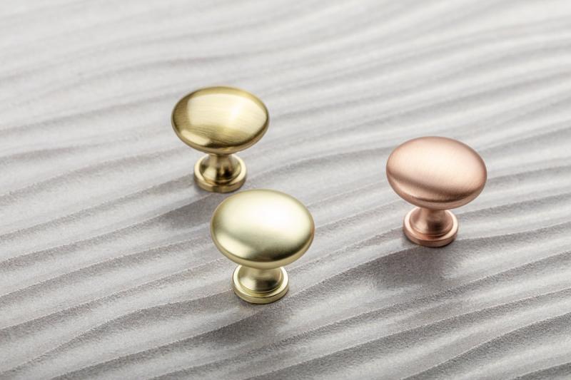 Zamak knob TERNI brushed steel 1208959324