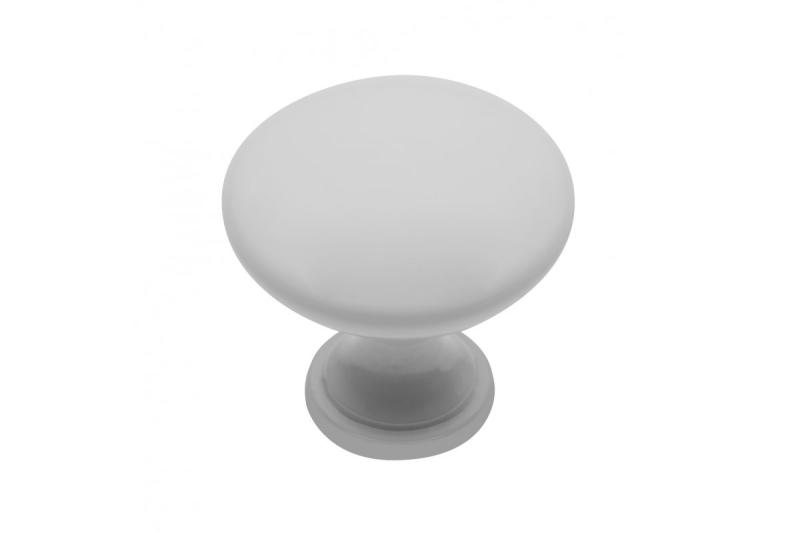 Zamak knob TERNI white glossy 1208959326