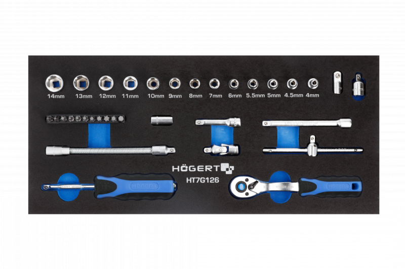 Hoegert Sockets set met ratelhandvat 1208962036
