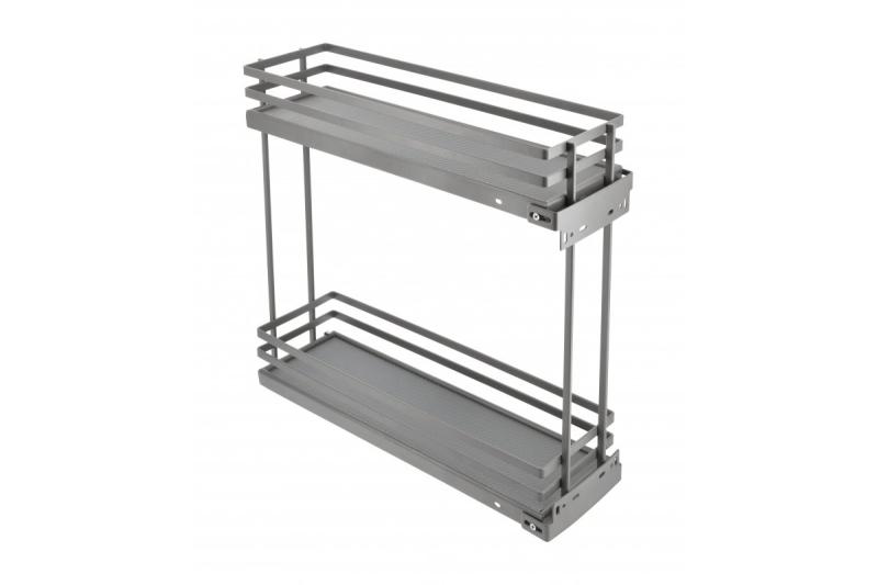 Side cargo basket MovixPro, 2 shelves, for 150mm cabinet, without slides, anthracite RAL 7024 1208962394