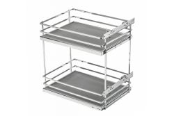 Side cargo basket MovixPro, 2 shelves, for a 400 mm cabinet, without slides, anthracite RAL 7024 1208962406