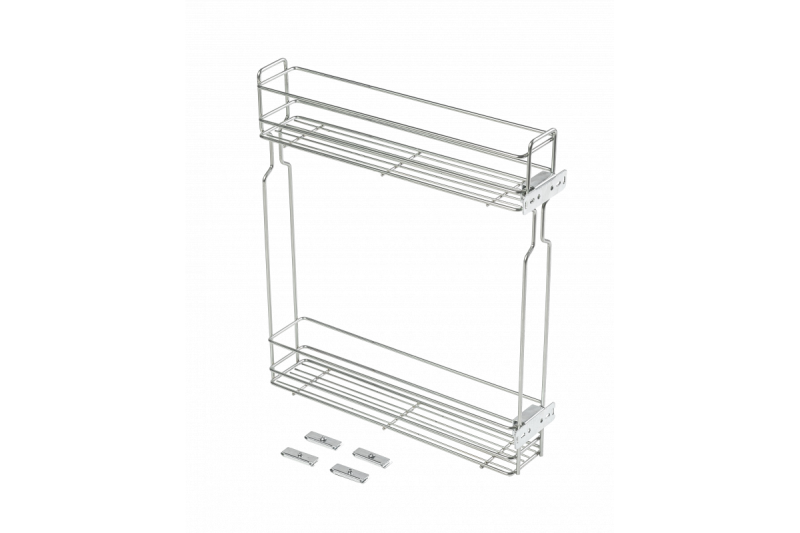 Side cargo basket, mounting for H45 ball guides, 2 shelves, cabinet 150 mm, without galvanized guides 1208962411