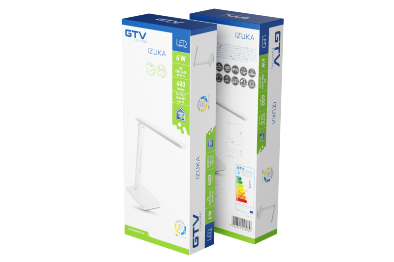 Decor IZUKA LED bureaulamp 6W 400lm AC220-240V 50/60Hz CCT inductieve oplader wit. 1208962496