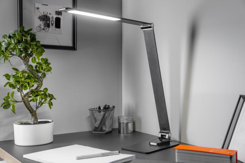 Decor Bureaulamp Loneos 12W 700lm AC220-240V 3-CCT 5-staps dimmen RA>80 USB zwart 1208962502