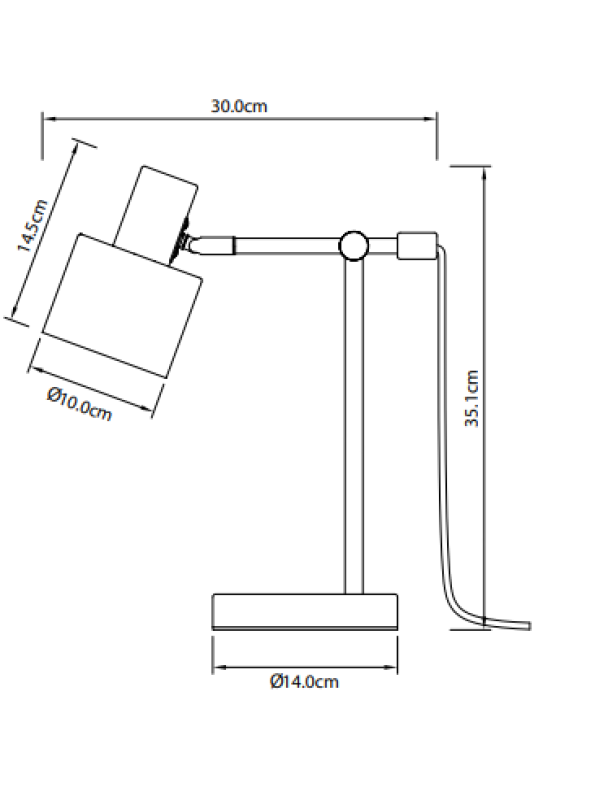 Decor Bureaulamp SELVIA II 6072 max. 250V 50/60Hz 1*E14 max. 25 W dia. 10 cm IP20 goud/zwart 1208962516
