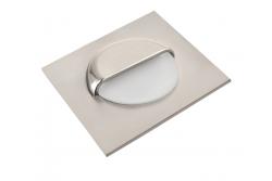 Decor LED traparmatuur ESCADA KB DC12V vierkante matglazen kap 0 8W 70lm 4000K inox kabel 150cm.