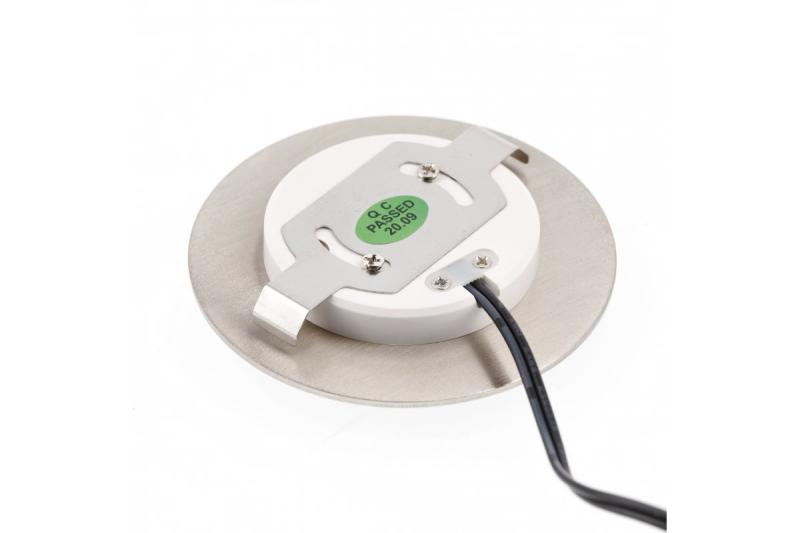 Decor LED traparmatuur ESCADA OB DC12V ronde matglazen kap 0 8W 70lm 4000K inox kabel 150cm