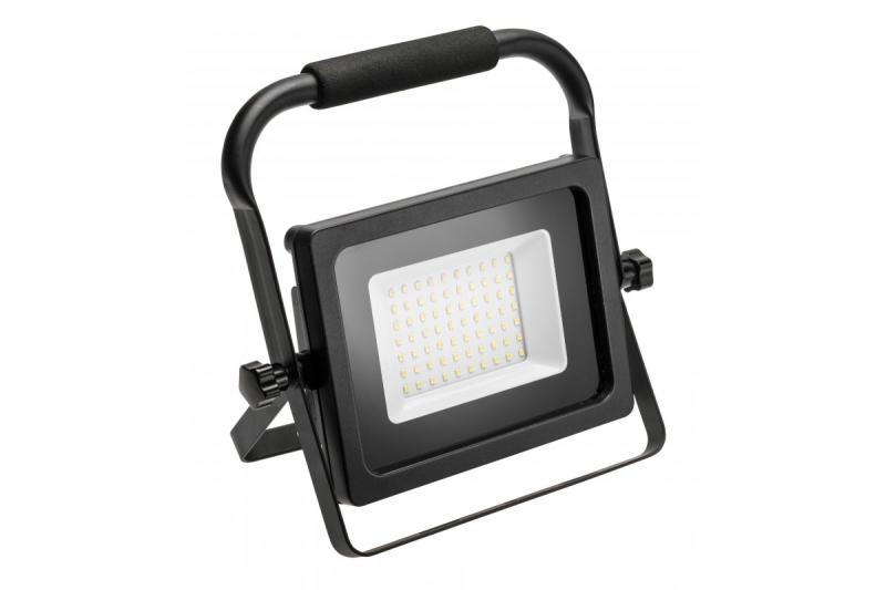 LED floodlight iNEXT (portable) 50W 4000lm, PF>0,9, RA>80, IP65, 120°, 6400K, black body 1208962863