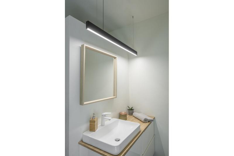 Decor LED opgehangen armatuur LIVIA 40W 3600lm AC220-240V 50-60Hz 100° RA>80 IP20 AL/PC 4000K 120cm zwart. 1208962913