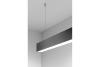 LED linear fixture LUNA-A,40W,3200lm,AC220-240V,50-60Hz,100°,RA>80,PF>0,9,AL/PC,4000K,120cm,black