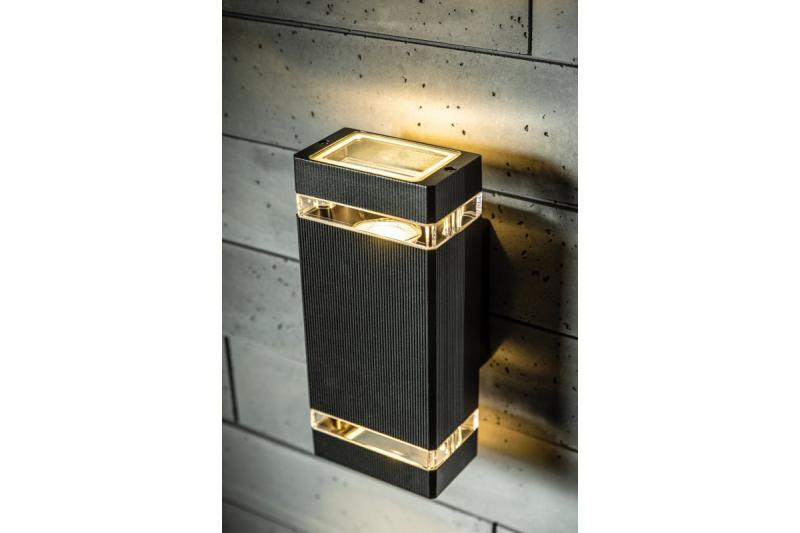 Decor Wandarmatuur met twee richtingen NESSA GU10 MAX.2x50W IP54 AC220-240V 50/60Hz zwart. 1208963007