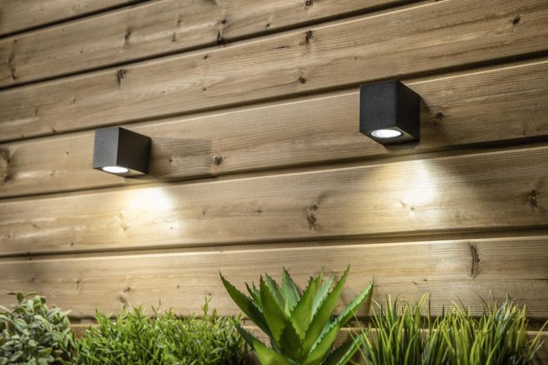 Decor Gevelarmatuur met eenrichtingsverkeer TIAGO KW GU10 MAX.35W IP54 AC220-240V 50/60Hz zwart. 1208963206