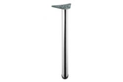 Tafelpoot rond chroom 71cm hoog verstelbaar 3cm met poot diameter 6cm 1208963580