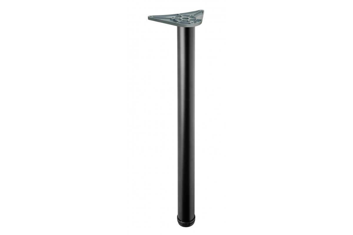 Tafelpoot rond zwart 71cm hoog verstelbaar 3cm met poot diameter 6cm 1208963584 - Productafbeelding