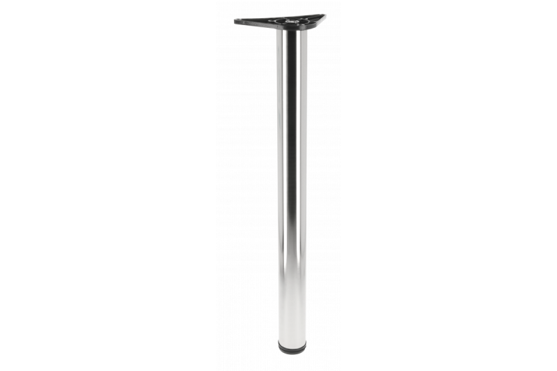 Tafelpoot rond rvs 82cm hoog verstelbaar 3cm met poot diameter 6cm 1208963588