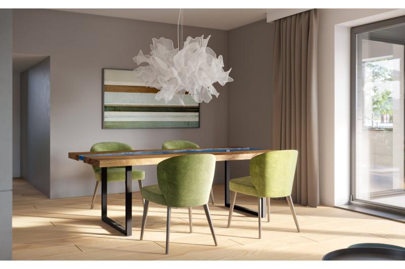 Leg GTV INDUSTRIA, trapezoid, H=710 mm, W=820 mm, profile 80 x 20, steel, black 1208963600