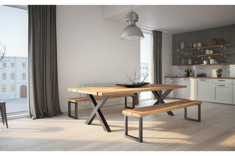 Frame leg GTV INDUSTRIA, cross PRO, H=710 mm, W=820 mm, profile 80 x 80, steel, black 1208963607