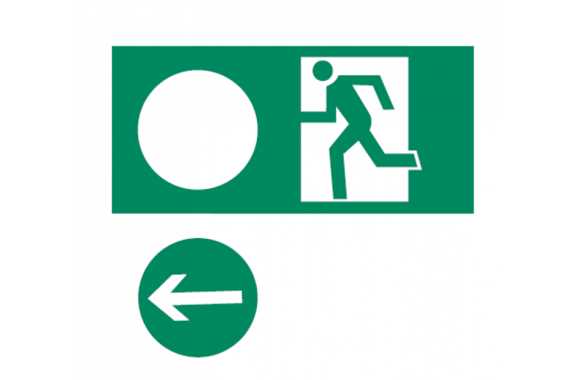 Emergency exit sign universal,150X300 1208963661