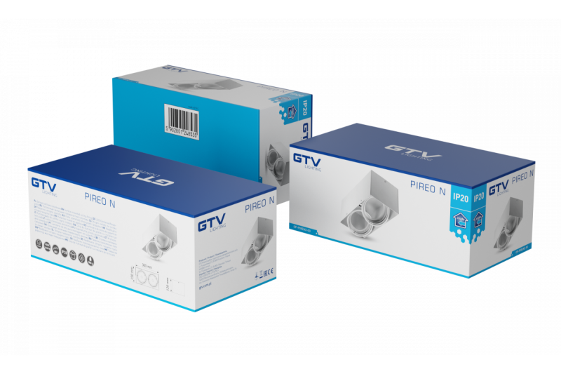 Decor Plafondlamp armatuur PIREO N oppervlak gemonteerd dubbel IP20 wit/wit 1208963772