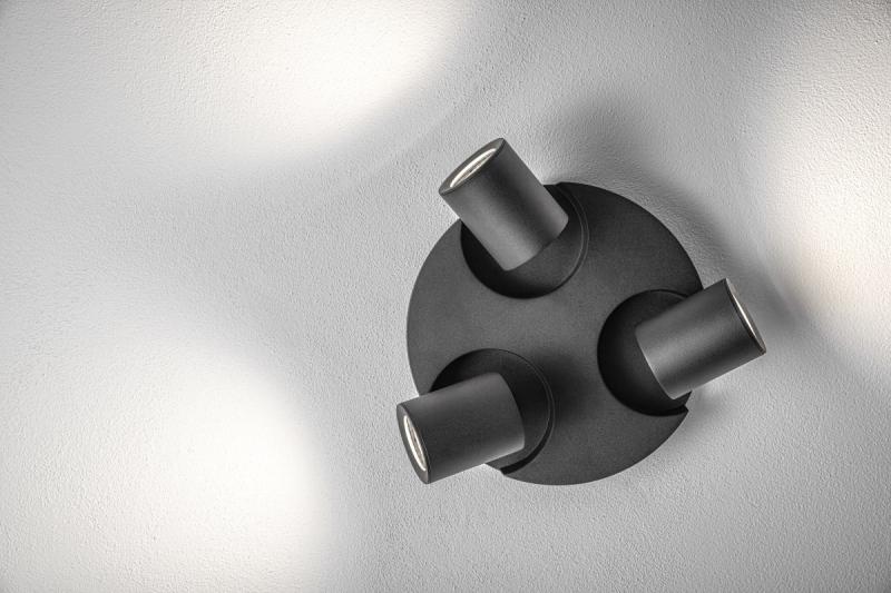 Decor Plafondlamp armatuur BLINK AC220-240V 50/60 Hz GU10 max. 20W*3 IP 20 triple zwart 1208963844